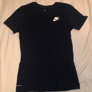 Navy blue slim fit Nike tee